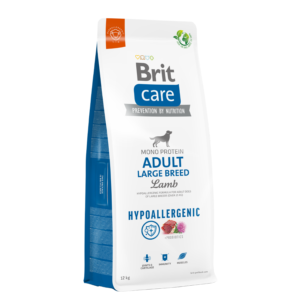 BRIT CARE HYPOALLERGENIC ADULT LARGE BREED LAMB 12KG