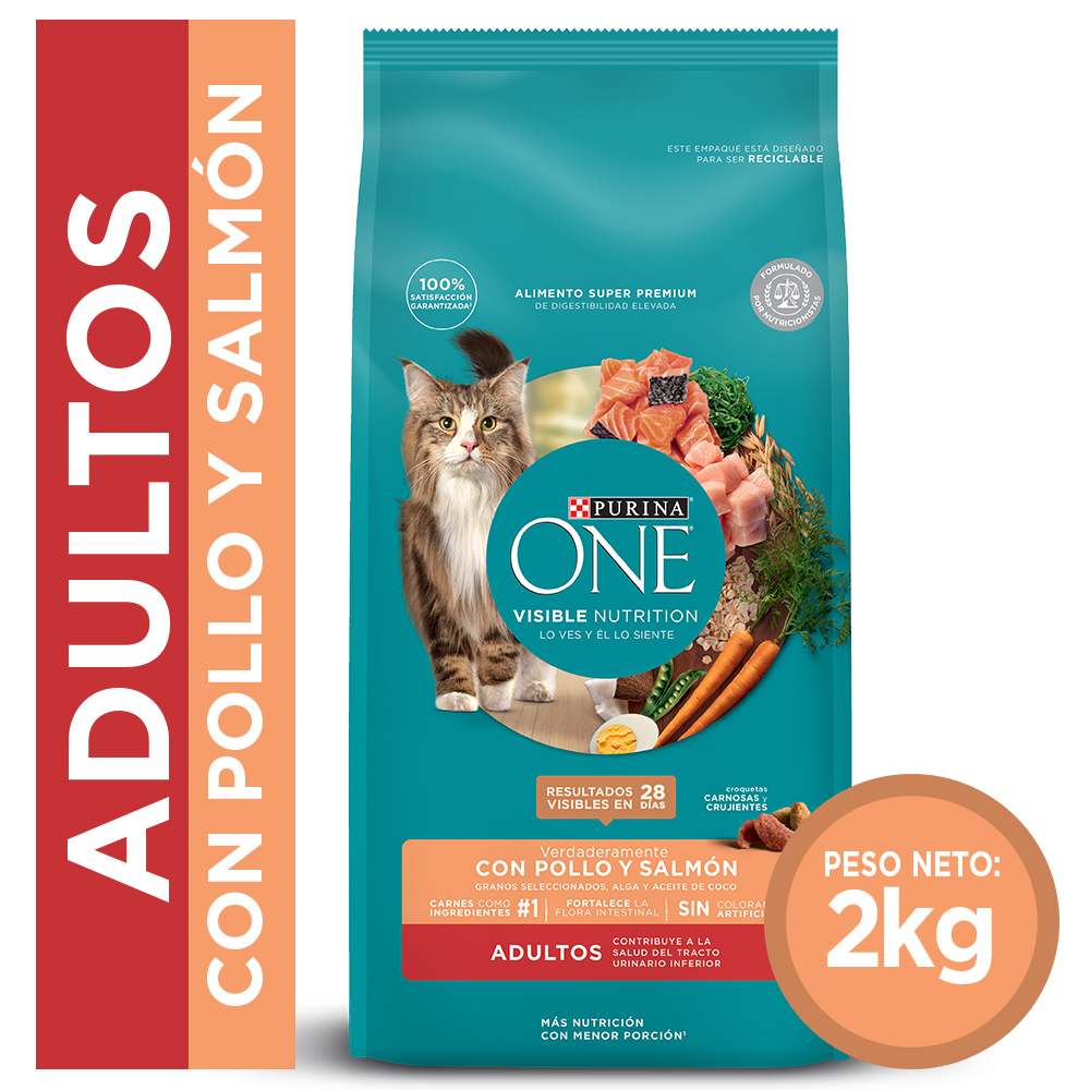 PURINA ONE GATO SALMON 2KG