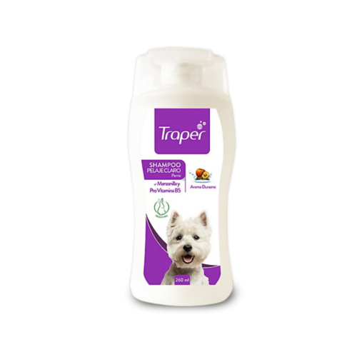 SHAMPOO TRAPER PELAJE CLARO PARA PERRO 260 ML