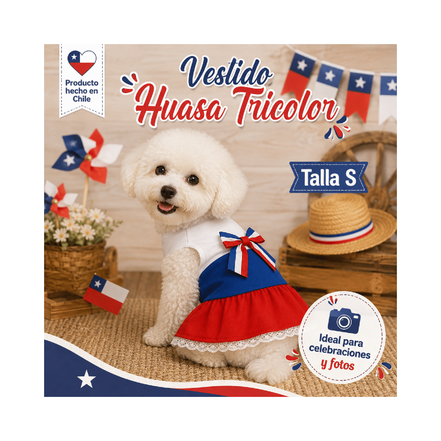VESTIDO DE HUASA PARA PERRITA S - Imagen 5